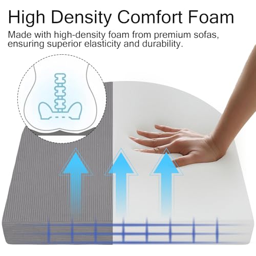 PRIMEPATIO Seat Pad for Dining Chair Set of 2, Patio Chair Cushions with Ties for Garden Kitchen, U-Shape Foam Comfortable Seat Pad for Indoor Outdoor, 45 x 45cm, Light Grey - Cosy Home Interiors PRIMEPATIO Seat Pad for Dining Chair Set of 2, Patio Chair Cushions with Ties for Garden Kitchen, U-Shape Foam Comfortable Seat Pad for Indoor Outdoor, 45 x 45cm, Light Grey - Image 4