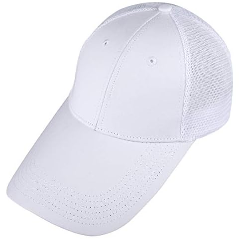 Sportmusies Extra Long Brim Mesh Back Baseball Caps for Men Women Adjustable Breathable Visor Mesh Hat Cover