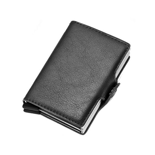 Men's Slim Wallet | Mens Automatic Pop Up Metal Credit Card Case | Mini Wallet with RFID Protection