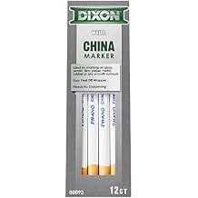 Dixon Phano China Markers, White, Box Of 12