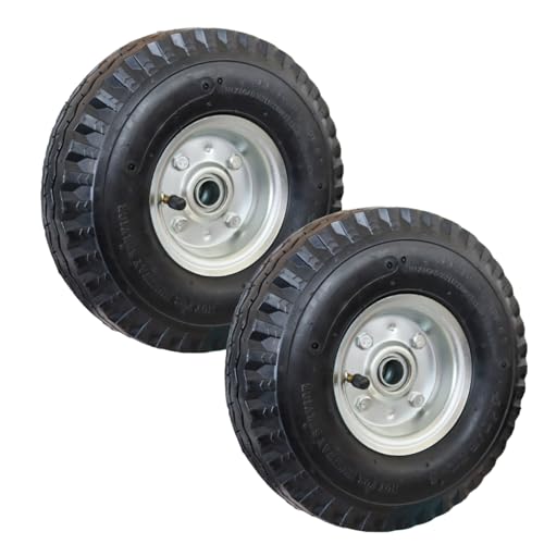 Linxor - Lot de 2 Roues gonflables pour Chariot 25 x 7.5 cm - Axe 16 mm