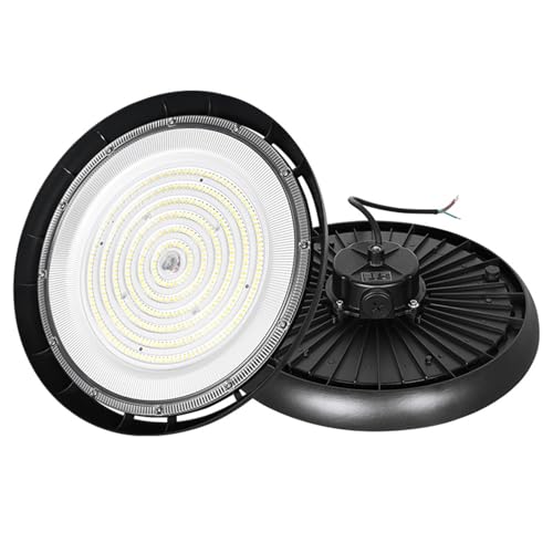 UFO LED High Bay Light, 100W/150W/200W Wattage Selectable, Dimmable Commercial Bay Light for Shop Garage Factory Warehouse Workshop Area,150w