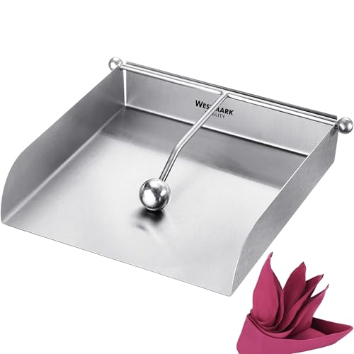 Westmark Servilletero, Almacenamiento sin dobleces, Protección antiviento, Acero inoxidable, Plateado, 69082260