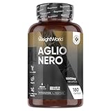 Aglio Nero Fermentato 15000mg per Capsula (6 Mesi) Senza Magnesio Stearato Estratto di Aglio 20:1, 180 Aglio Nero Capsule Inodore, S-Allylcysteine e Polifenoli, Allicina Integratore di Aglio Capsule