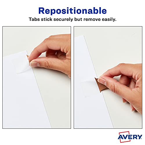 Avery Mini Ultra Tabs, 1" X 1.5", 2-Side Writable, Assorted Metallic Colors, 40 Repositionable Tabs (74785) #TOP2