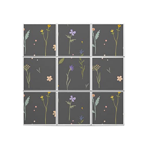 Carreaux céramique fleurs des champs au motif minimaliste épuré