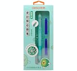 xixixiaozhu OASO K019 Retractable Erasable Fountain Pen Set 0.5mm with 2pcs Blue Ink Cartridges Smooth Writing for School Students(Green)