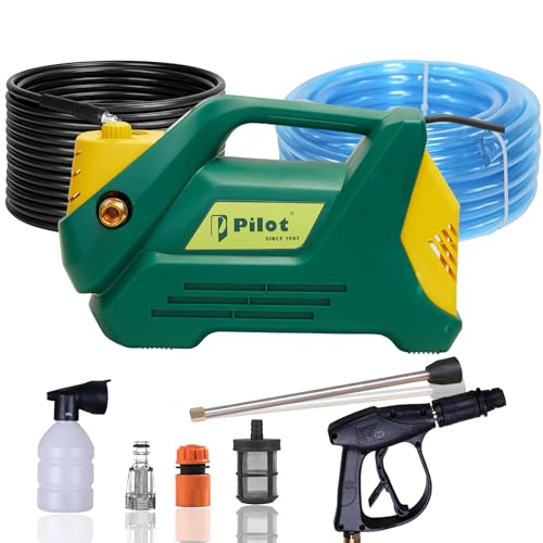 Image of Pilot Portable Car Washer 2800W Rhino High Pressure Washer | 150 Bar Pressure | 10L /min Water Flow | 220V | Heavy Duty Pressure Cleaner for Cars, Bikes, Home & Outdoor Cleaning