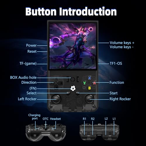 image for WDYQJE R36MAX Retro Handheld Game Console, 4.0 Inch IPS HD Screen Retr