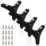 SJUNJIE 4 Pezzi Piedini per Mobili Nero Piedi Divano Forato Piedi Mobili Triangolare Piedini Letto Contenitore Supporto Mobile 10cm per Tavolini da Salotto Armadi Divani Comodini TV Poltrone