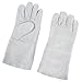 Srliya 1 Pair Welding Gloves 35cm High Temperature Separate Fingers Hot Proof Mitts Tool for Working