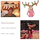 YAAVAAW Aufblasbares Rentiergeweih Ringwurfspiel,Ringwurfspiel Kinder Outdoor Weihnachten Indoor Spiele,2 Rentiergeweih 8 Wurfringe Spaß Familie Spiele Gartenspiele Party Requisiten Dekoration