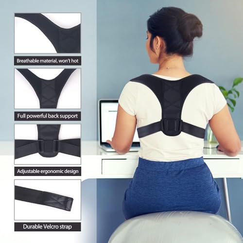 HADSOMUN Back Support Brace Pain Relief Belt for Women Men Braces Spine Straightener Breathable - Image 7