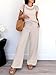 ANRABESS Women Two Piece Outfits Crochet Sheer Knit Sweater Top Wide Leg Pants Lounge Matching Sets Sweatsuit Travel Clothes Aprioct Large