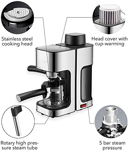 Máquina de café expreso Máquina de café Cafetera, máquina de café espresso con moldeado de leche, fabricante de café… - Imagen 4
