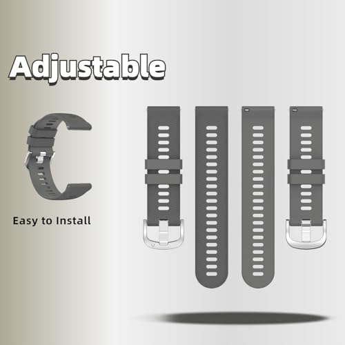 Pack de 4 correas de silicona para Garmin 20 mm miniatura 5