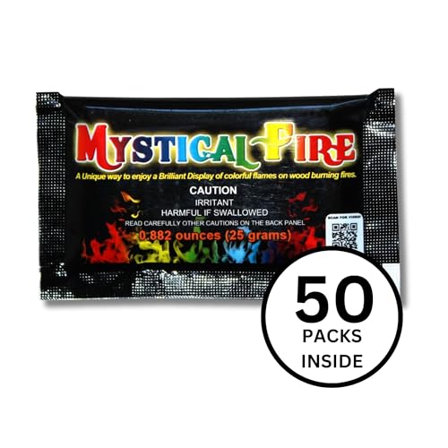 Mystical Fire Color Changing Packets Fire Pits Campfire Long-Lasting Enchanted Multi-Color Magical Family Fun for Indoor Fireplace or Outdoor Use 0.882 Ounces 24 Pack
