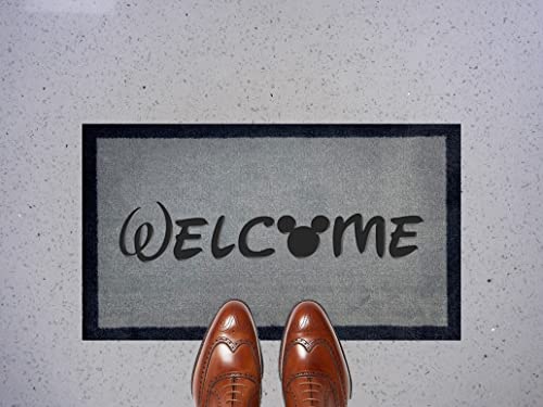 Artisan Kiss Felpudo lavable de 70 cm x 40 cm de bienvenida, ideal como regalo para casa (bienvenida, Disney)
