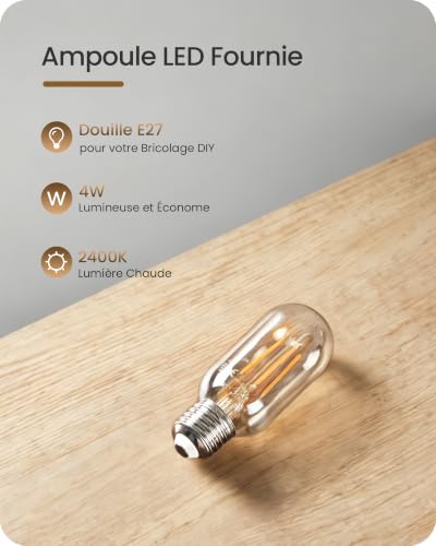 GOEBLESON Lot de 2 lampes de chevet modern, beige, pour chambre – vue 5