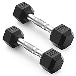 PAPABABE HEX Dumbbell Set 2.5-125lb, Rubber Encased Home Gym Dumbbells, Exercise & Fitness Weights Dumbbells for Women & Men, Hand Weight for Strength Training