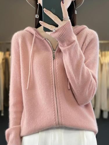 Pull zippé manches longues ample décontracté en tricot M