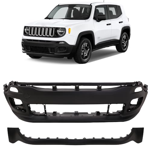 CAREONLINE CH1015122 Front, Upper and Lower Bumper Cover Compatible with 2015-2018 Jee-p Renegade, OE: CH1014122