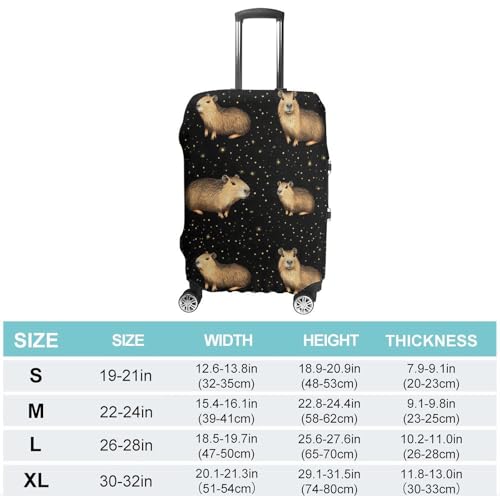 Capybara Travel Luggage Cover Suitcase Protector Baggage Covers for Men Women L2