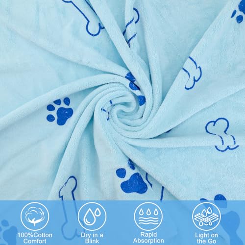 Cosiesnest Hundehandtuch, 60 x 100 cm, Hundehandtücher zum Trocknen von Hunden, 1 Stück, Mikrofaser, Hundebadetuch, Hundetrockner, ultra-saugfähig, dick, für alle Jahreszeiten, maschinenwaschbar und