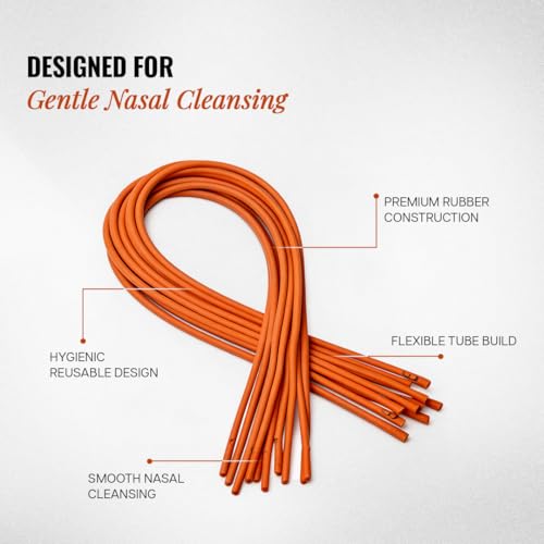 Image of Wiselife Ayurvedic Rubber Sutra Neti (Set of 10) Yoga Nasal Cleansing Tool for Neti Kriya, Improves Breathing & Sinus Relief, Reusable & Flexible Nasal Cleaning Thread