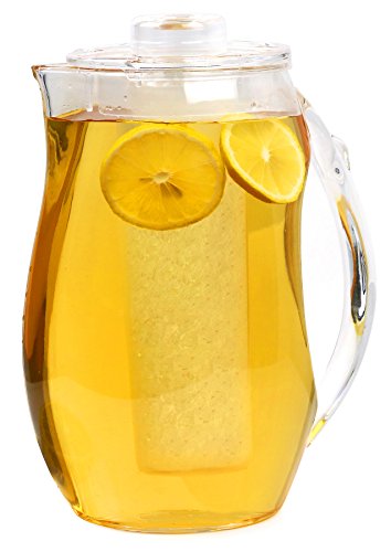 Estilo Acrylic Fruit Infusion Pitcher with Ice Core 2 Liter (72 oz/2.1 quart)