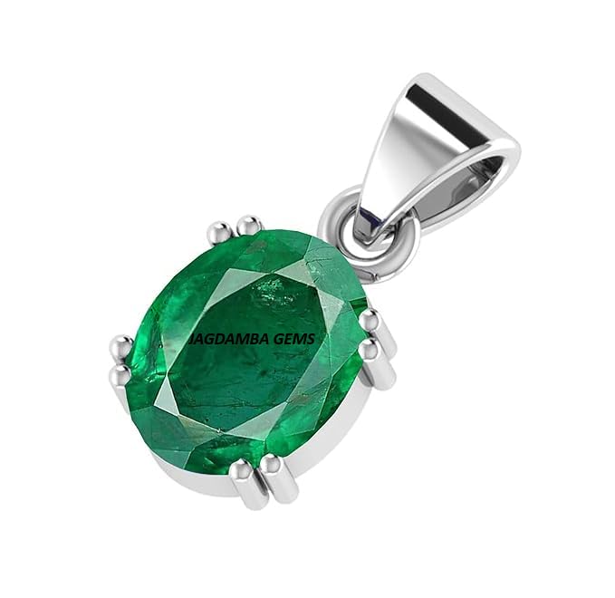 Colgante de plata esmeralda original A+ de 11.21 quilates 2