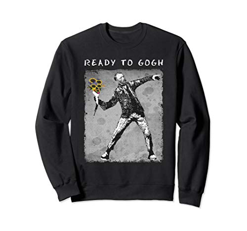 Ready To Gogh - Van Gogh Lustiges Meme Distressed Grafik Sweatshirt Cover