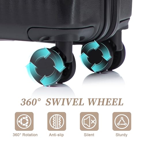 Image of 20 /14 Inch Hardside Luggage, Lightweight Durable Suitcase with Spinner Wheels