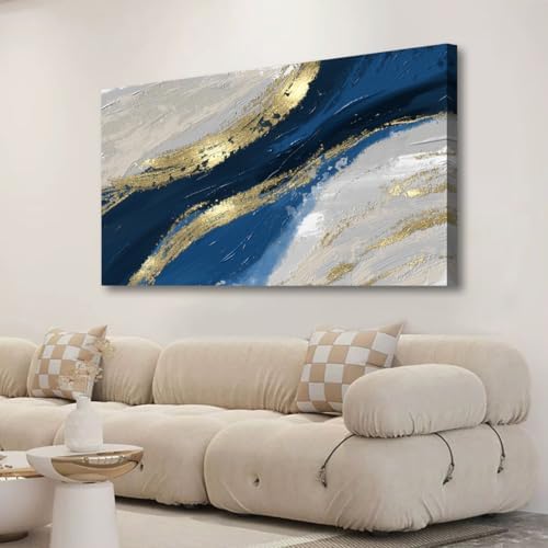 Abstract Canvas Wall Art for Living room Office Bedroom Golden Bl...