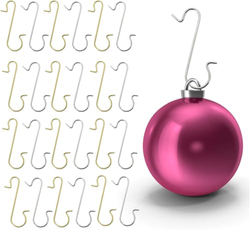 happymas 100x Haken Weihnachtsbaum - Baumhaken Weihnachtsbaumhaken in Gold...