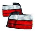 DM Autoteile 1109 Rückleuchten Set Rot-Weiss kompatibel für BMW E36 Limousine auch M3 Bj 91-99