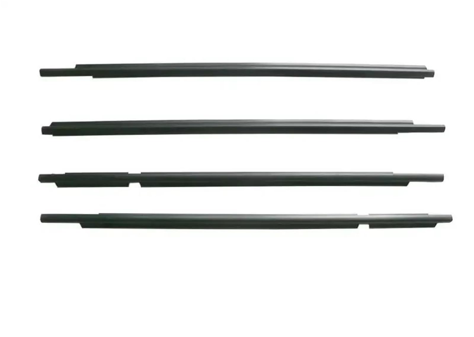 Snwdbh Black 4 Pcs Car Side Window Sealing Strip For Lexus Gx470 2003-2009 75711-60061 Weatherstrip Outside Chrome Rubber Belt Exterior Belt(Black)