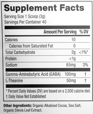 Mindful Nutrition Mindful Calm Sugar Free Hot Chocolate Mix - 40 Servings - Anti-Stress Drink Mix Powder Sleepy Cocoa Nighttime Relaxation Natural Sleep Aid - Image 5