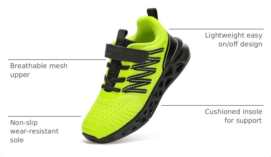 Image of koppu Boys Girls Shoes Non-Slip Tennis Shoes Fashion Lightweight Breathable Kids Sneakers for Little Kids /Big Kids