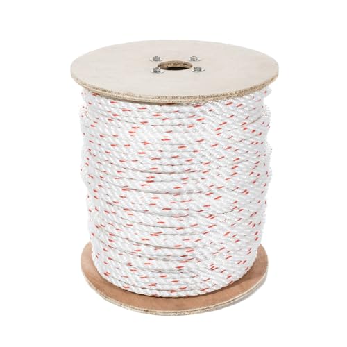 Rope and Cord Twisted Poly-Dacron Rope – High Strength Utility Rope – 100 Feet, 3/8 in.