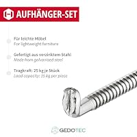 Gedotec Schrankaufhänger mit Dübel - 10 Stück Schraubhaken Stahl verzinkt – Ansicht 3