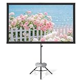 Portable Projector Screen with Tripod Stand, 80in Projection...
