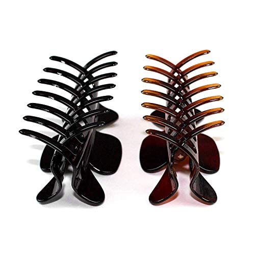 Scunci Effortless Beauty Basic Jaw Clips, Assorted Colors, 3-Count