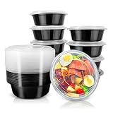 DODHEG 30 Pcs Meal Prep Bowls, Plastic Food Containers with Lids, Food Prep Containers, for Bento Sa