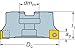 Sandvik Coromant RA290-127R38-12L CoroMill 290 Square Shoulder Milling Cutter, Steel, Right Hand, 1-1/2" Arbor, 5" Cutting Diameter x 2-31/64" Overall Length, 12 Insert Size, 6 Coarse Pitch