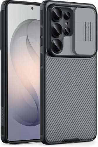 Image of Nilkin Classic Series Compatible for Samsung S26 Ultra Case with Camera Cover, [Camera Lens Protector] [Scratch-Resistant] [360 Full Protection] Shockproof Slim Phone Case (TP-Black, S26Ultra)