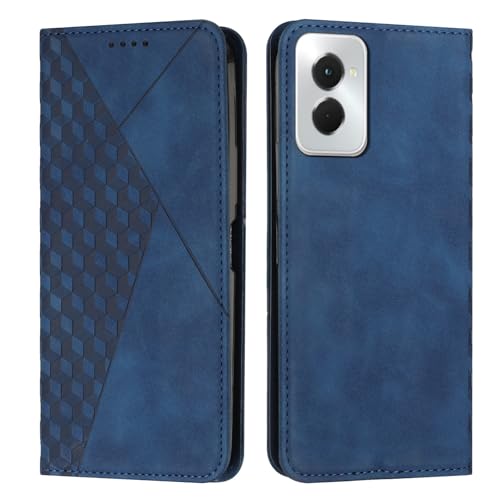Étui portefeuille cuir bleu Motorola Moto G Power 2024 antichoc rabat magnétique