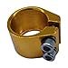 predolo Bicycle Seat Post Clamp 28.6 mm Reliable Replacement Accessory Lightweight Tightener Clip Road Bike Seatpost Pipe Clamp, Gold