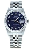 Rolex Mens Datejust 16030 Jubilee Bracelet Custom Blue Diamond Dial (Certified Preowned)