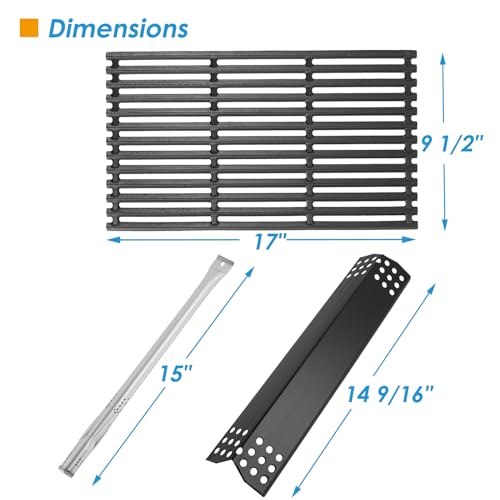 Image of Replacement Parts Kit for Nexgrill Evolution Infrared Plus 5-Burner 720-0882A 720-0882AE 730-0882 730-0882AE, Heat Shield and Burner Kit for Nexgrill Replacement Parts 5 Burner